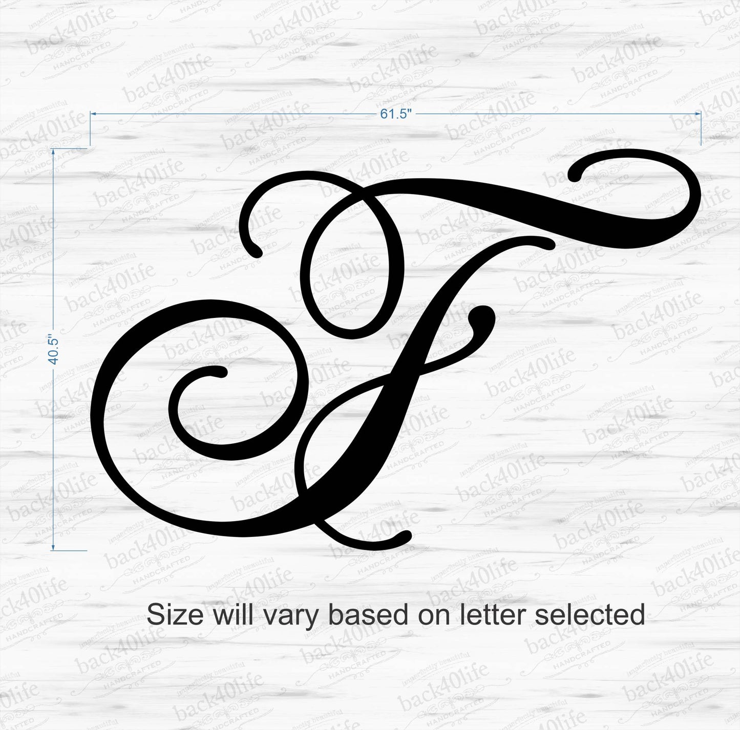 Monogram Wedding Reception Dance Floor Vinyl Decal (W-002)