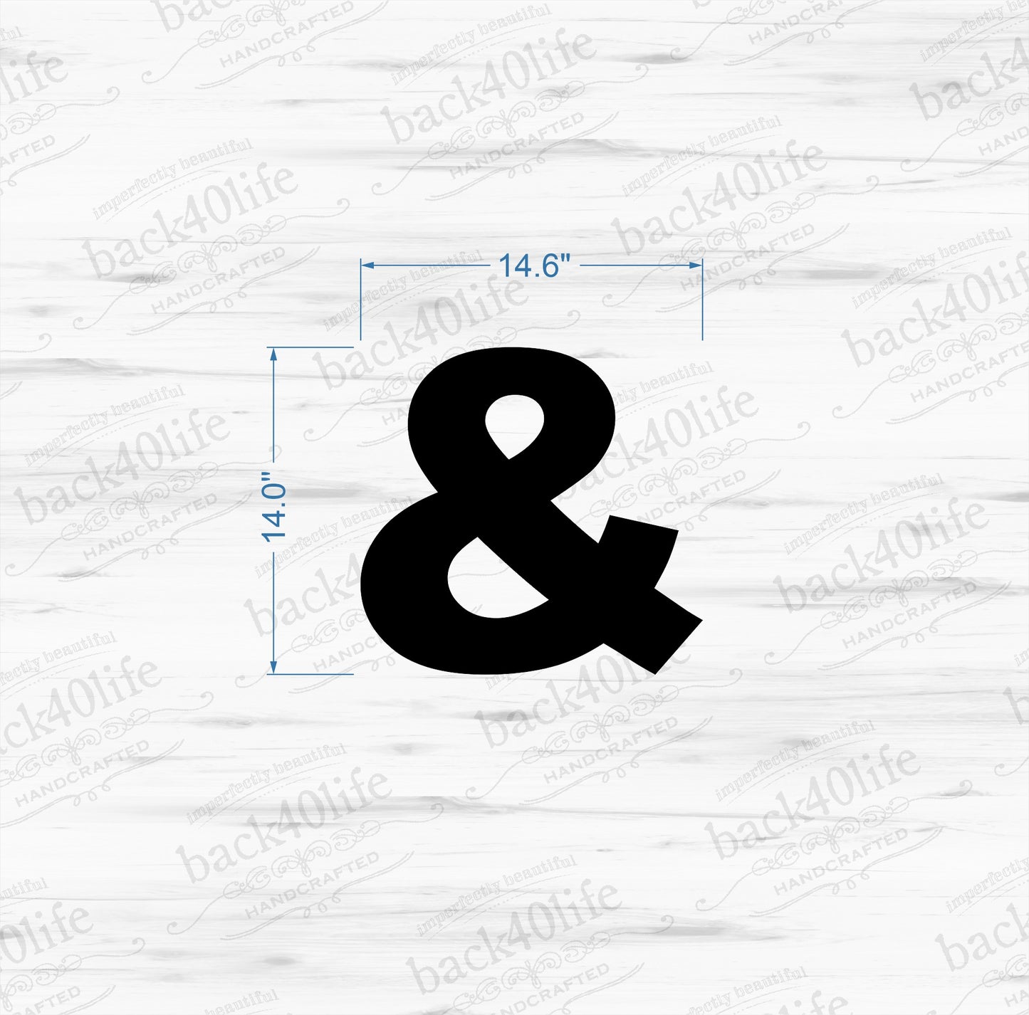3-D Ampersand Wedding Guestbook (W-025a)