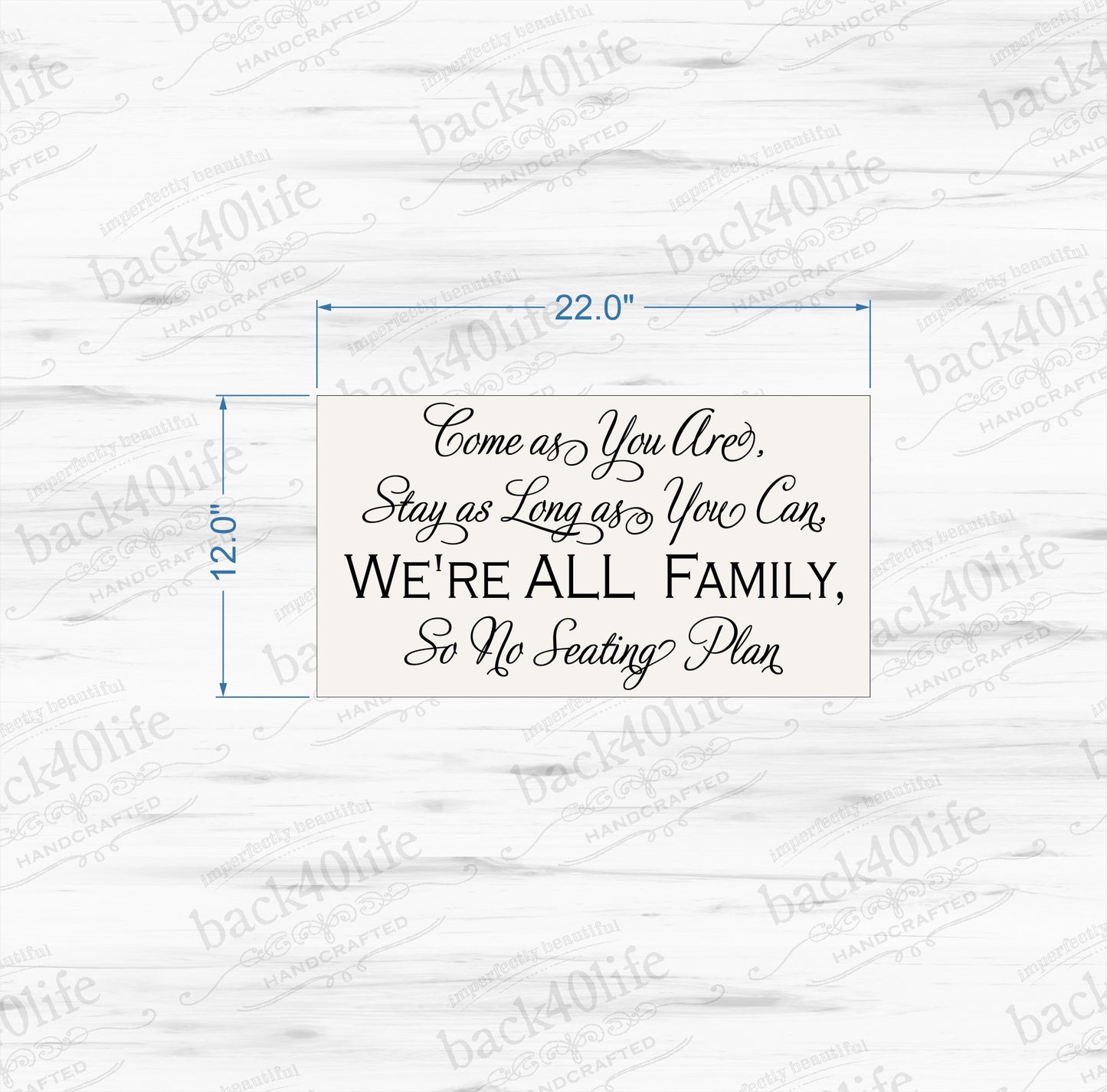 No Seating Plan Wood Wedding Sign (W-051)