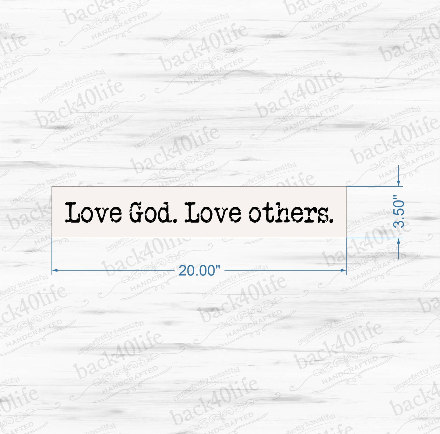 Love God Love Others - Painted Wooden Sign (S-103)