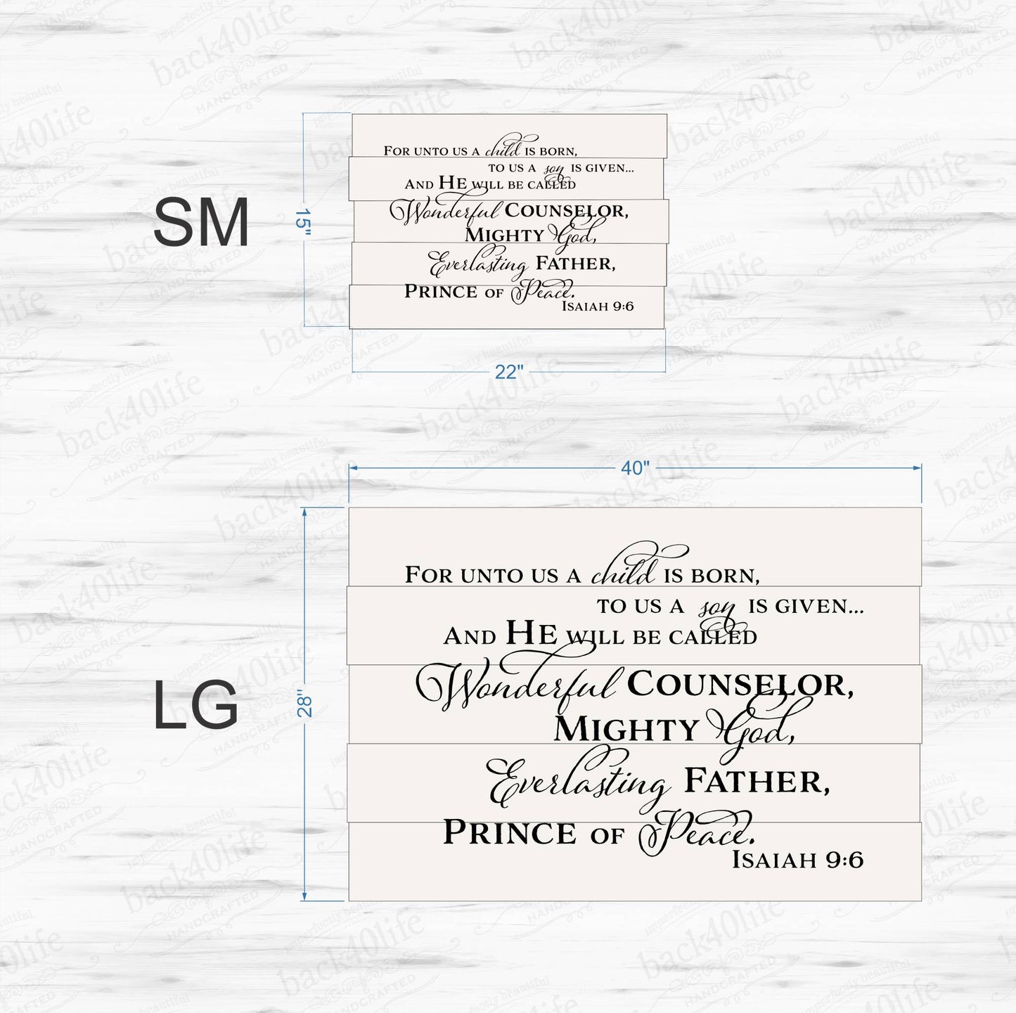 Wonderful Counselor Pallet Style Wood Sign (S-030b)