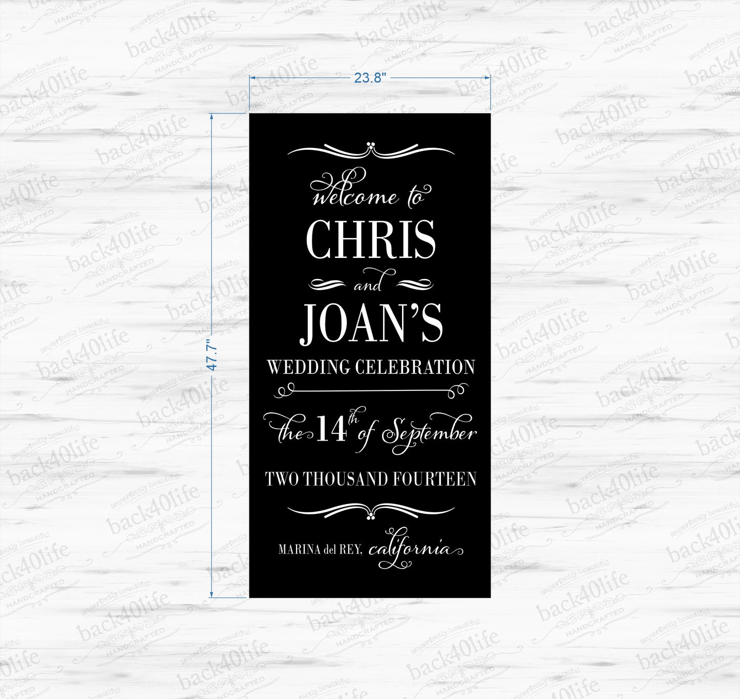 Wedding Reception Entrance Sign - The Jillian (S-007-3)