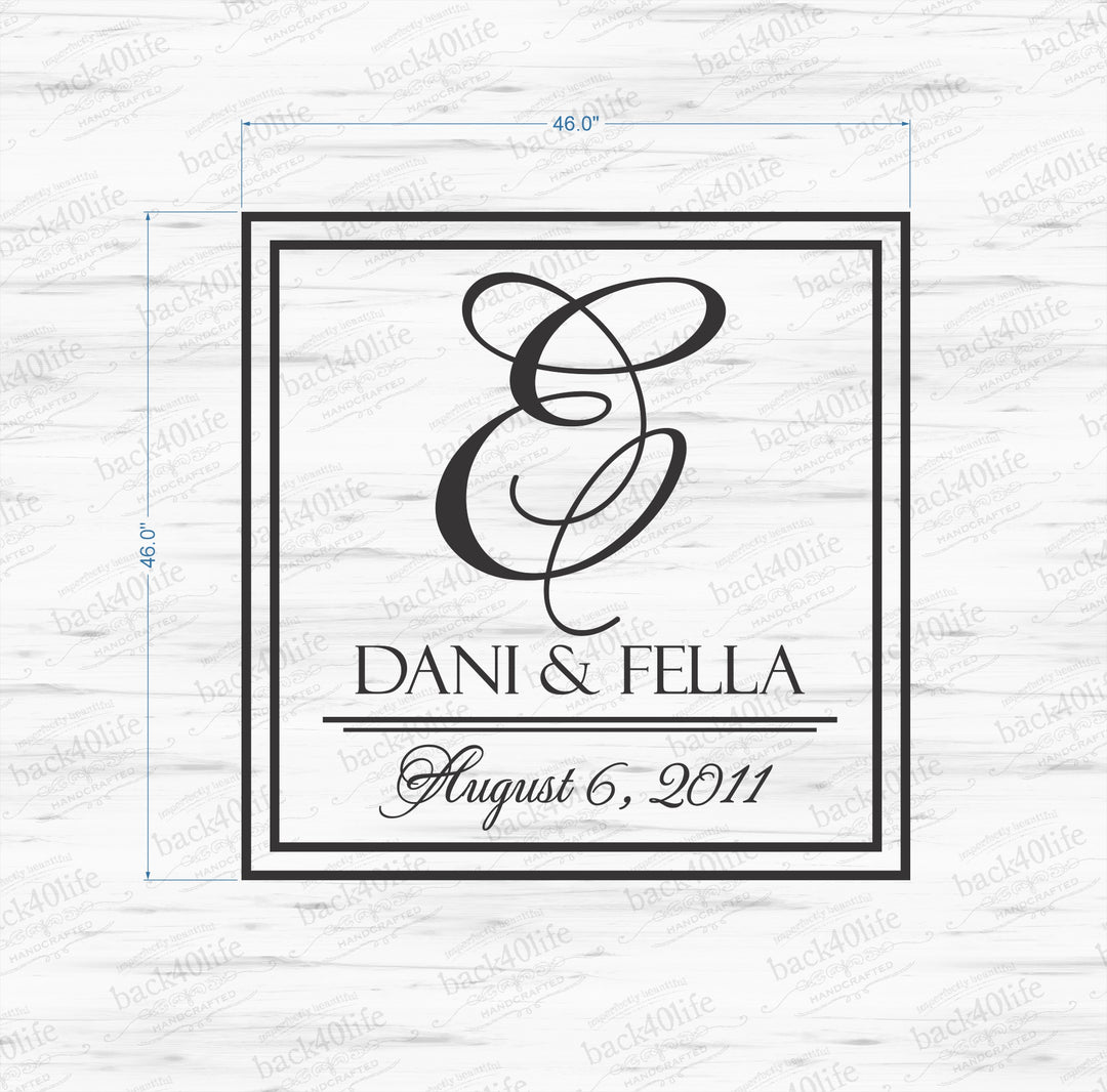 Wedding Logo Monogram Wedding Initials Dance Floor Monogram 