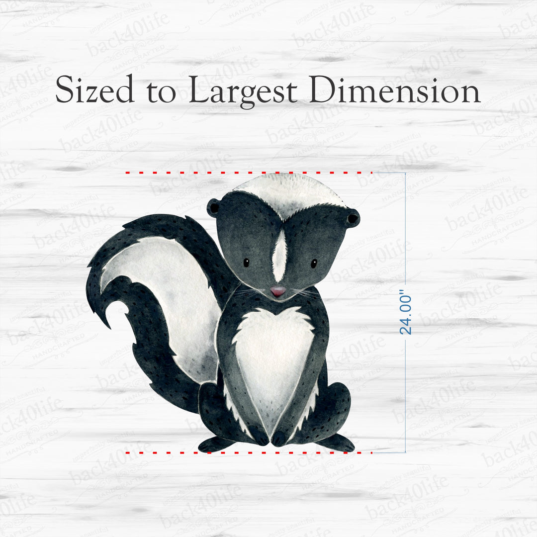 Skunk | Forest Critter Wooden Cutout Shape - Back40Life (PC-001-Skunk)