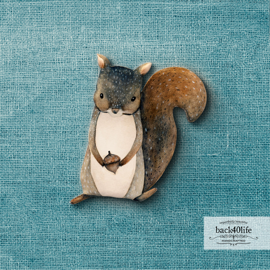 Squirrel | Forest Critter Wooden Cutout Shape - Back40Life (PC-001-Squirrel)
