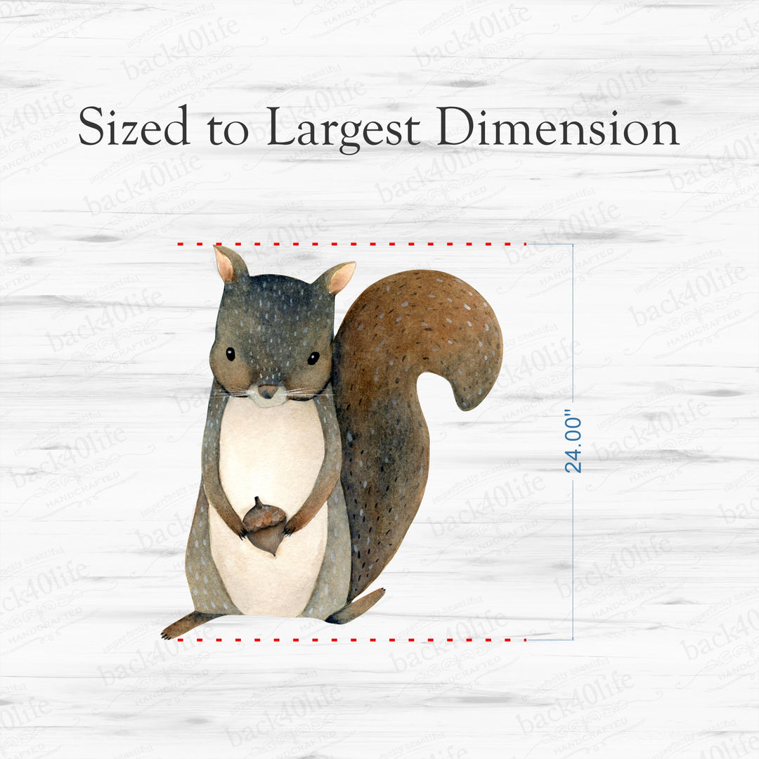Squirrel | Forest Critter Wooden Cutout Shape - Back40Life (PC-001-Squirrel)