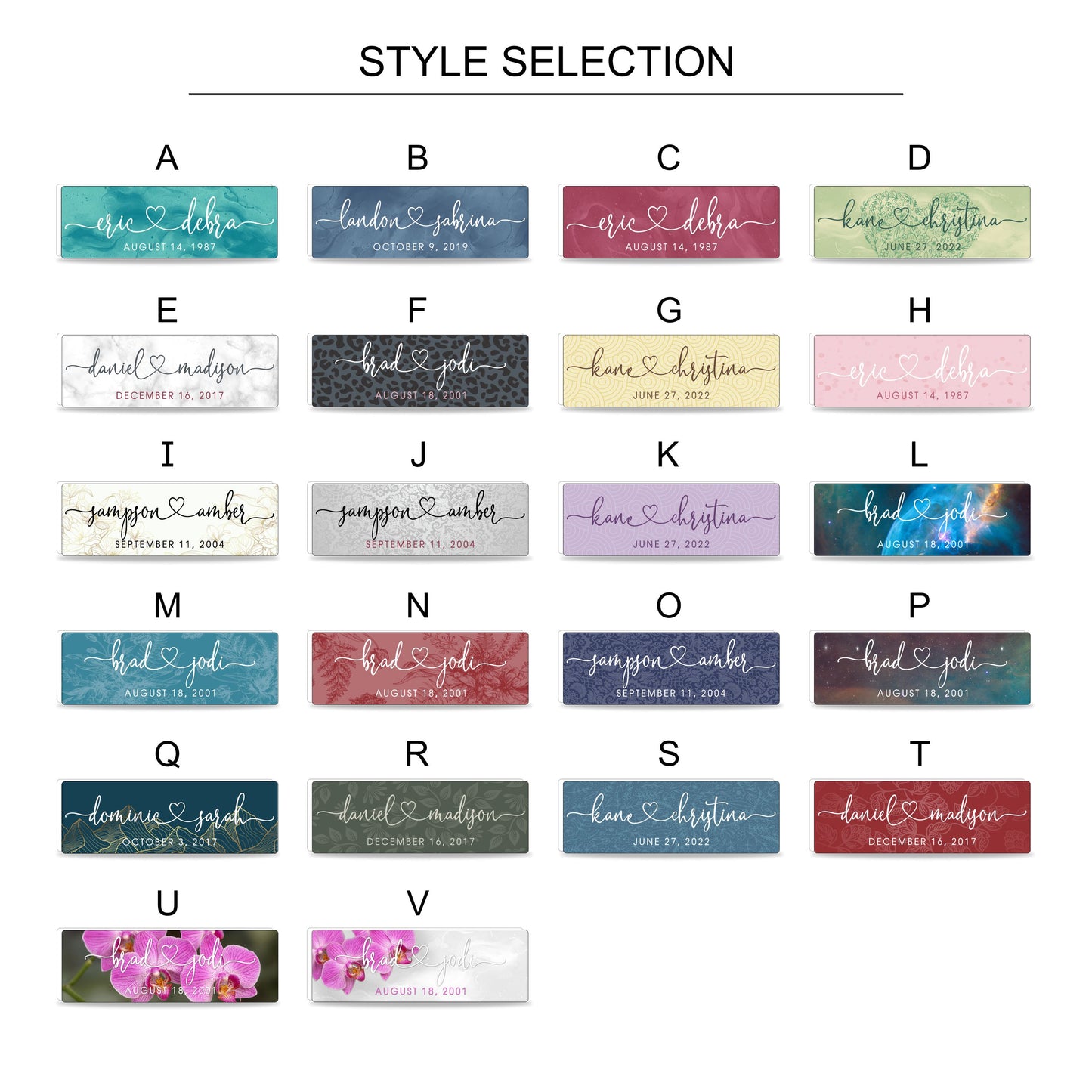 W-111 Couples Names Personalized Acrylic Block Cutout - Wedding Anniversary Romantic Gift