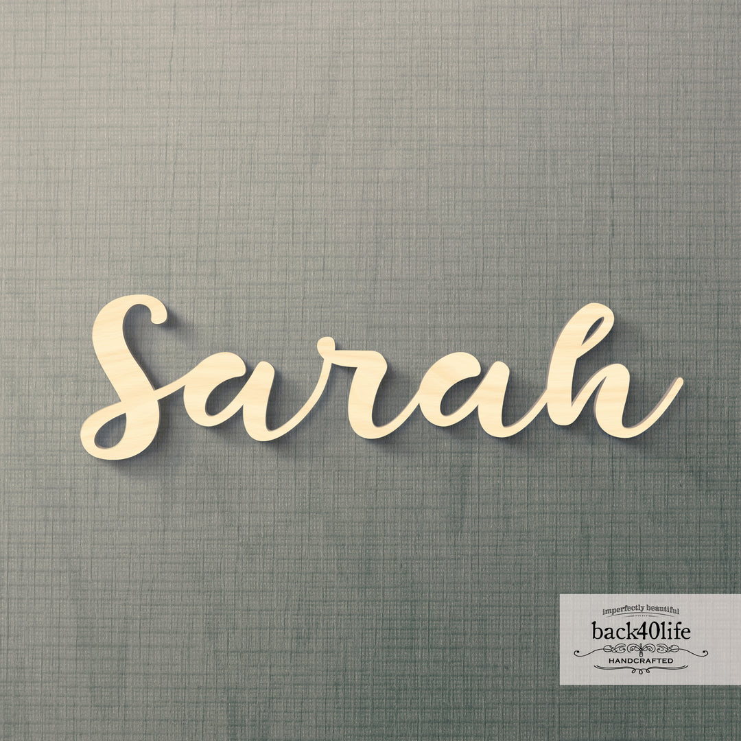 Custom Wooden Name Cutout Sign - Personalized Word Name Phrase Cutout for Boys and Girls (Surprise Font) | Back40Life