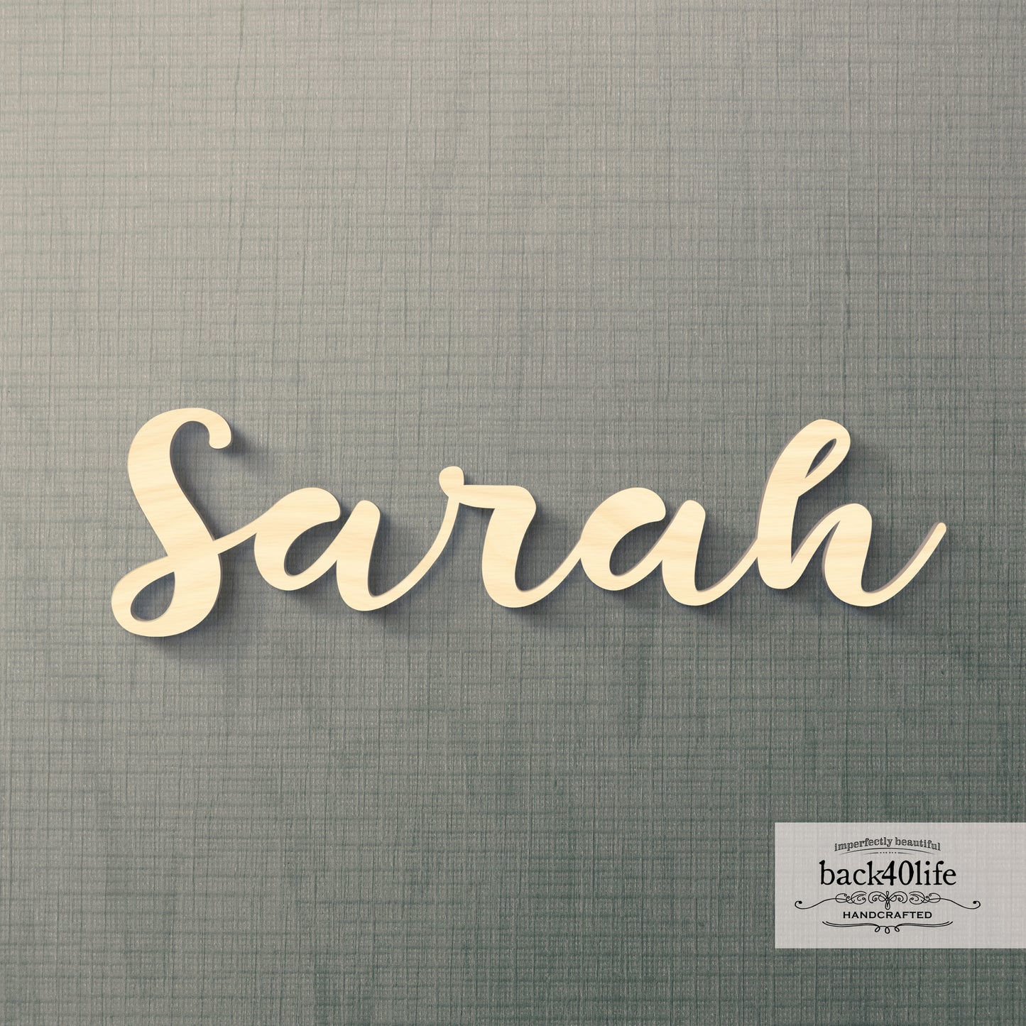 Custom Wooden Name Cutout Sign - Personalized Word Name Phrase Cutout for Boys and Girls (Surprise Font) | Back40Life