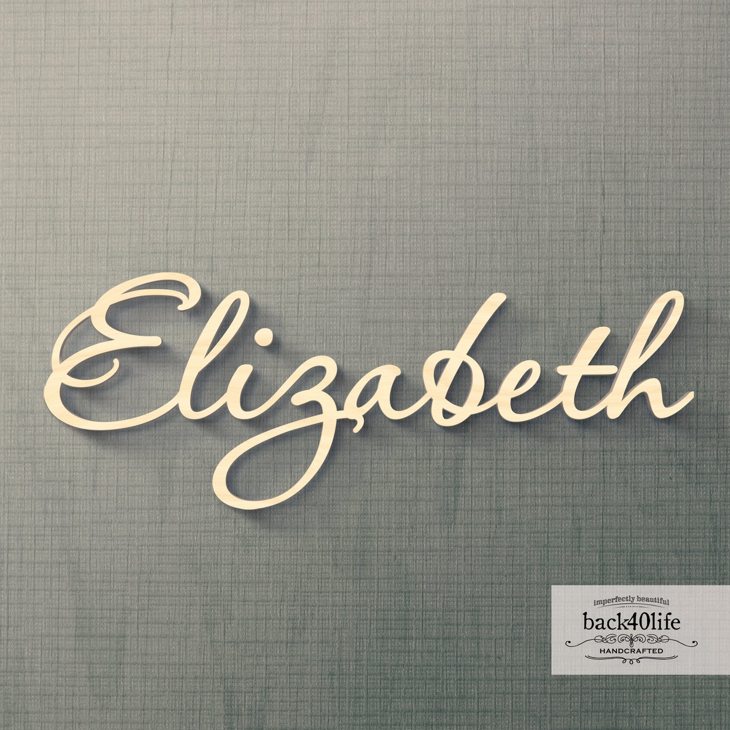 Custom Wooden Name Cutout Sign - Personalized Word Name Phrase Cutout for Boys and Girls (Sweetheart Font) | Back40Life