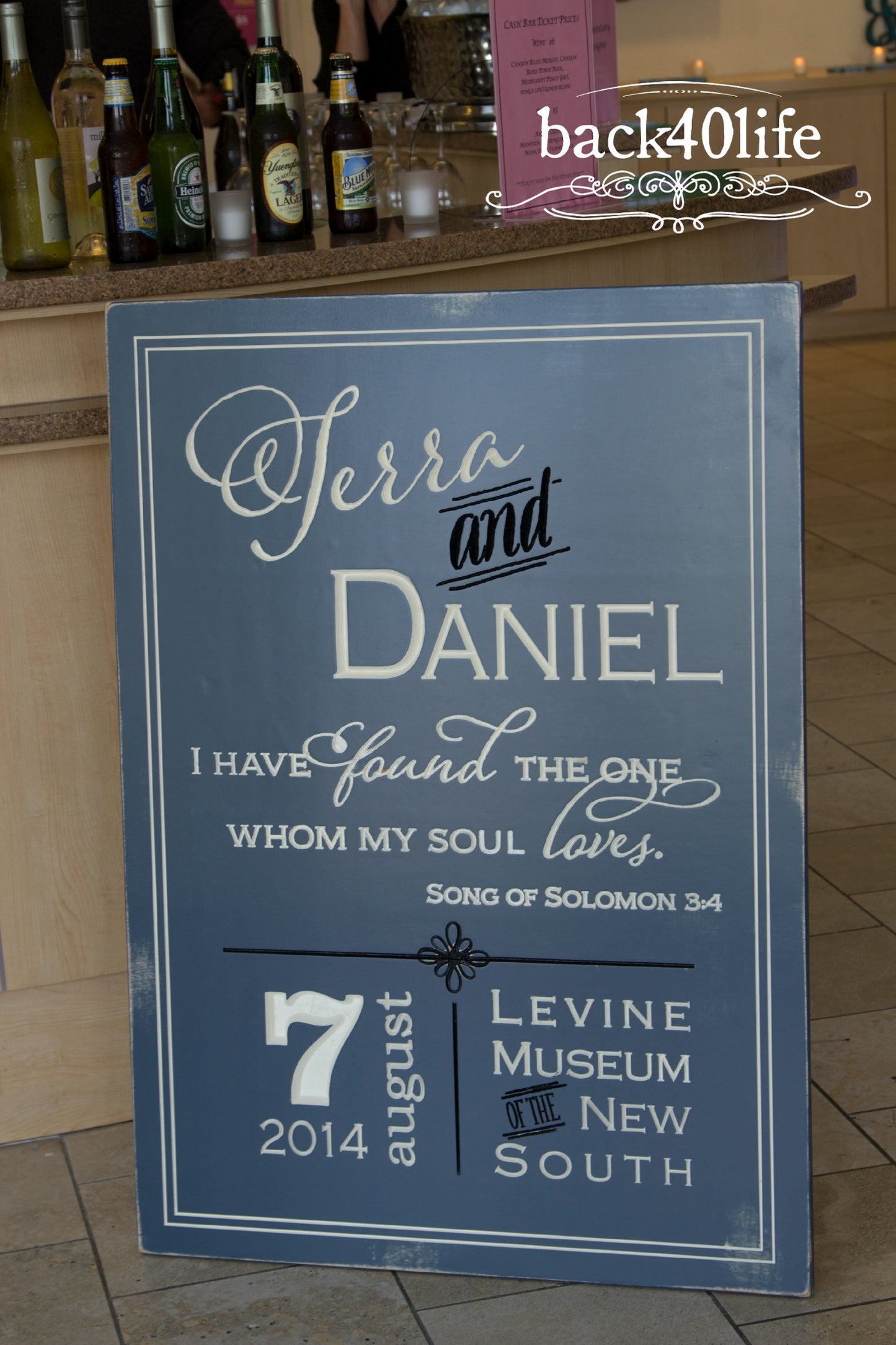 I Have Found the One Whom My Soul Loves - Wedding or Reception Wooden Sign - Terra and Daniel (W-070a)