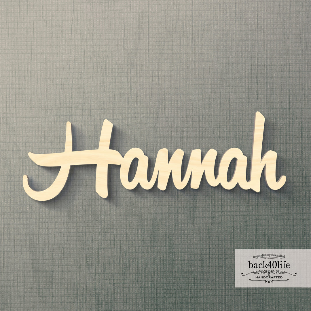 Custom Wooden Name Cutout Sign - Personalized Word Name Phrase Cutout for Boys and Girls (Thrilled Font) | Back40Life