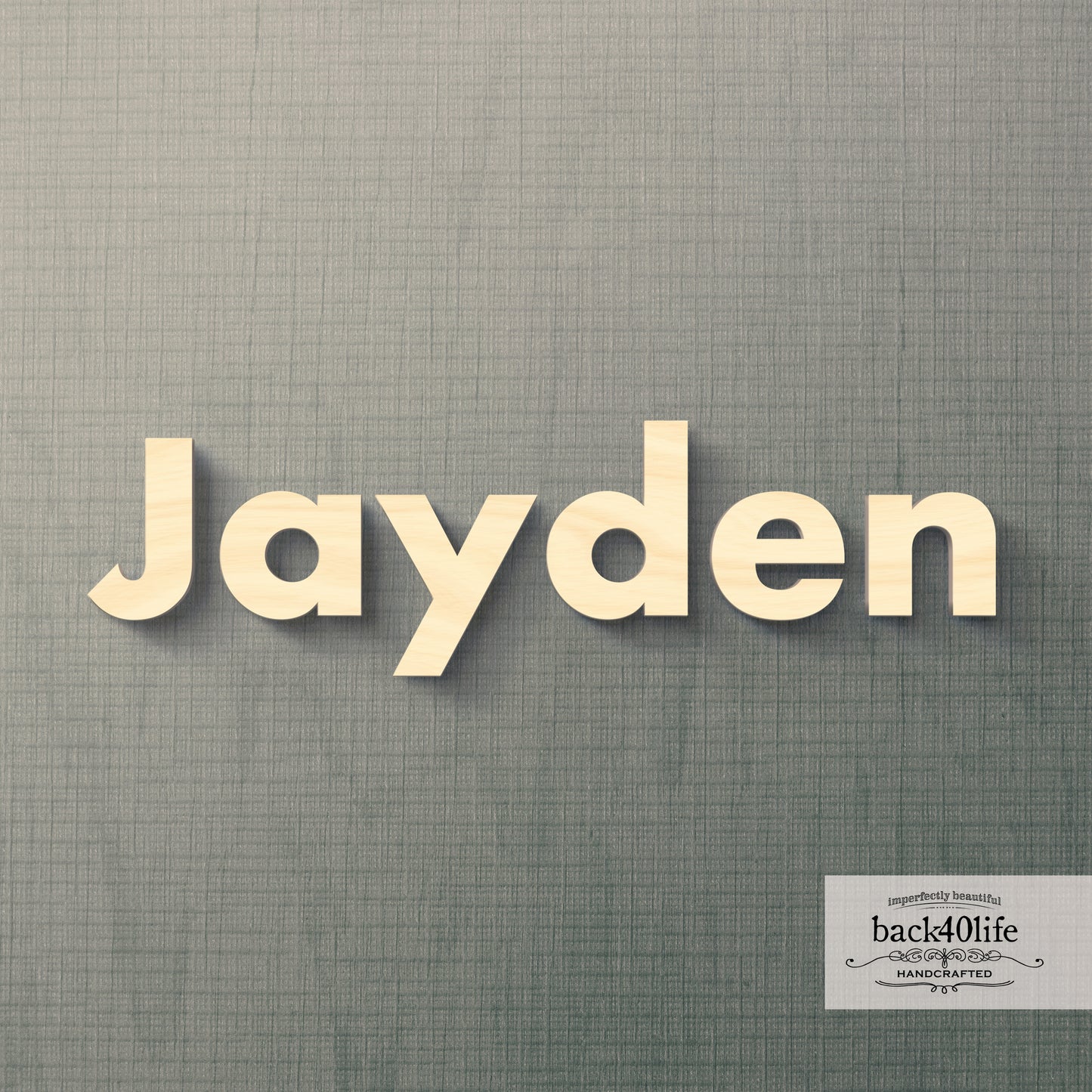 Custom Wooden Name Cutout Sign - Personalized Word Name Phrase Cutout for Boys and Girls (Upbeat Font) | Back40Life