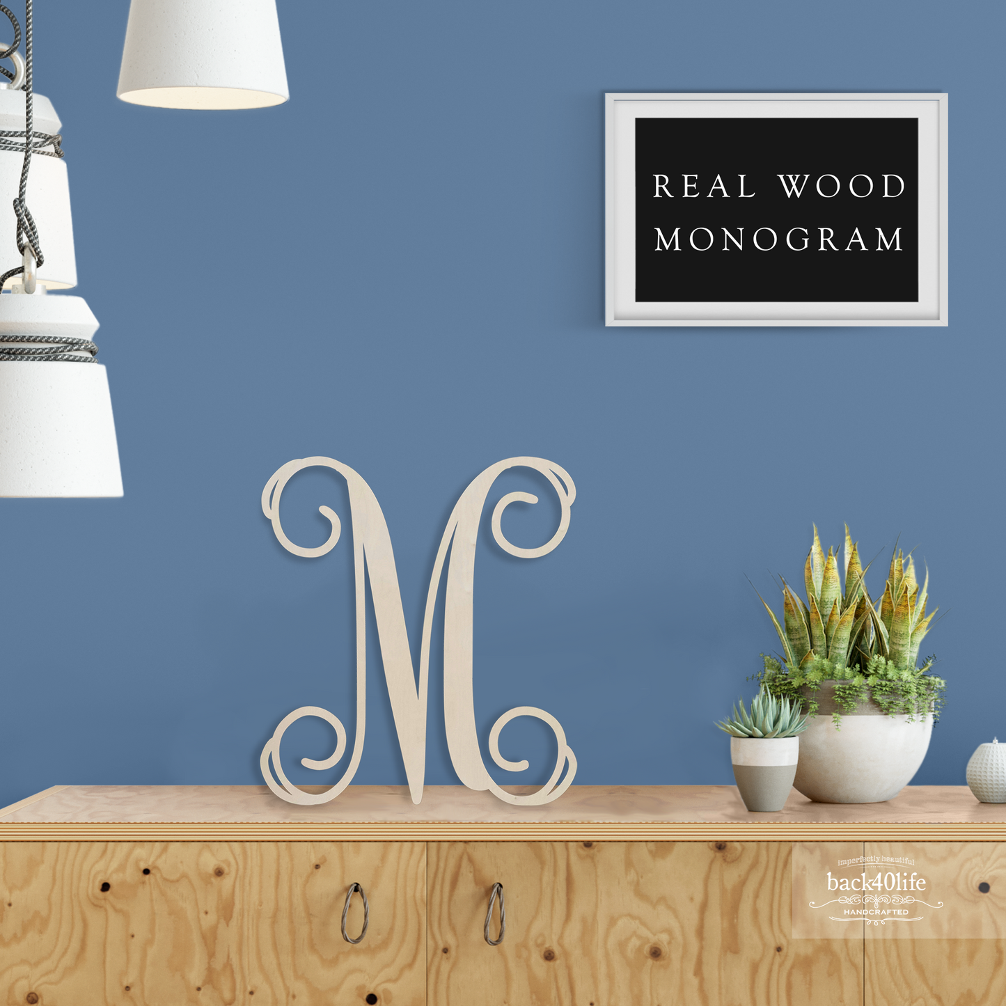 Precision Cut Vines Wood Monogram Letter (LC-01)