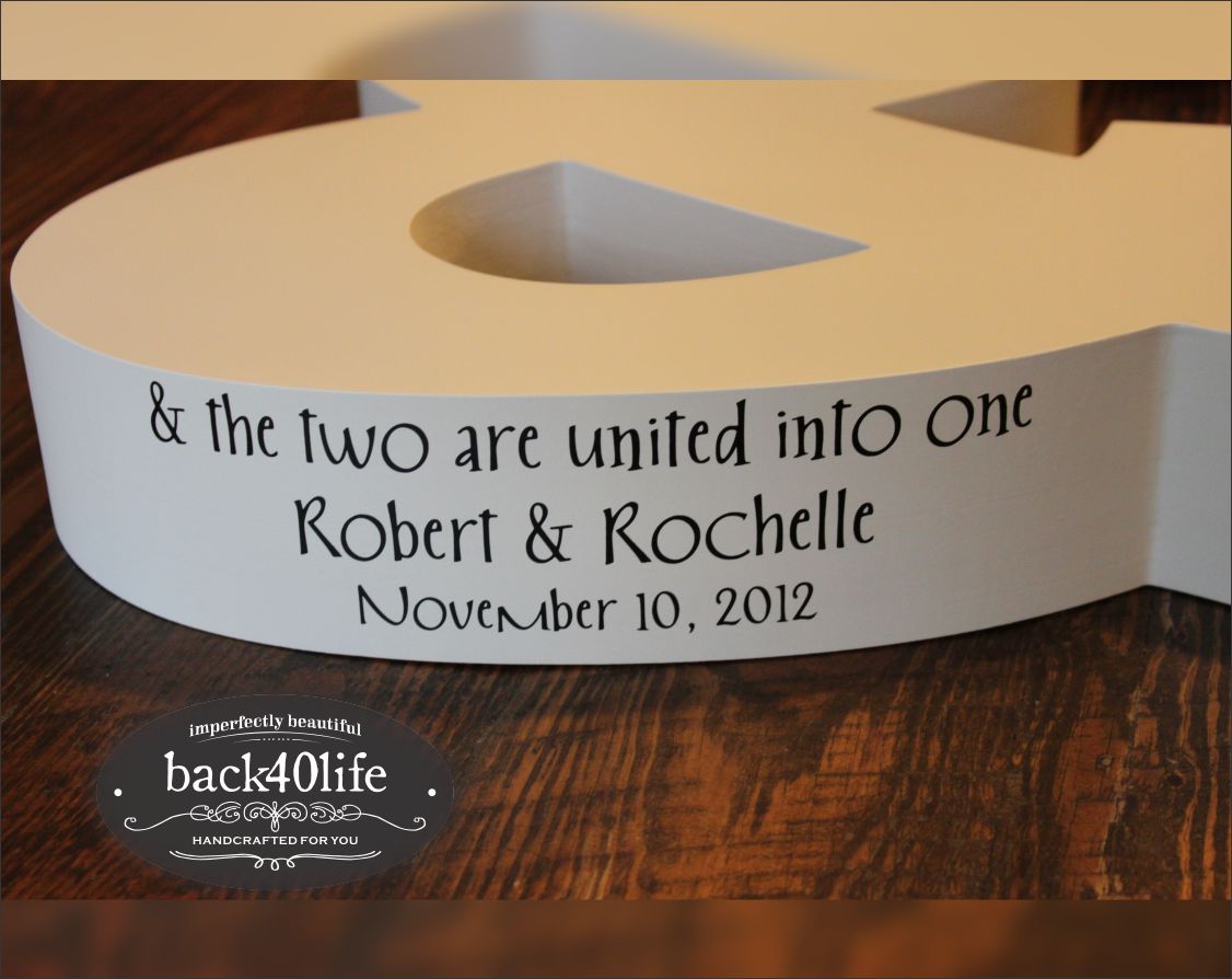 3-D Ampersand Wedding Guestbook (W-025a)