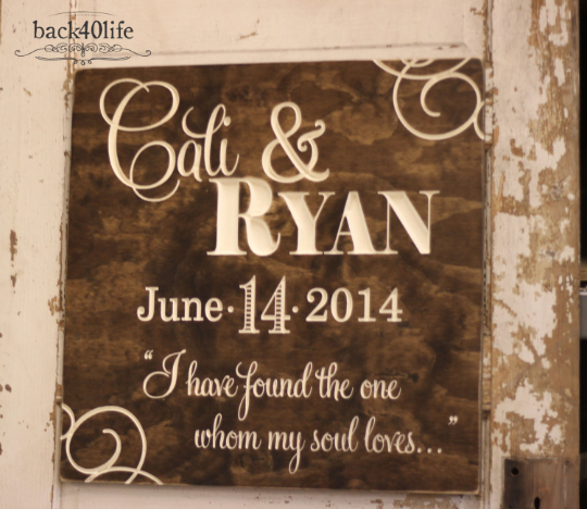 Wedding or Reception Wood Sign - The Adam & Autumn (W-031)