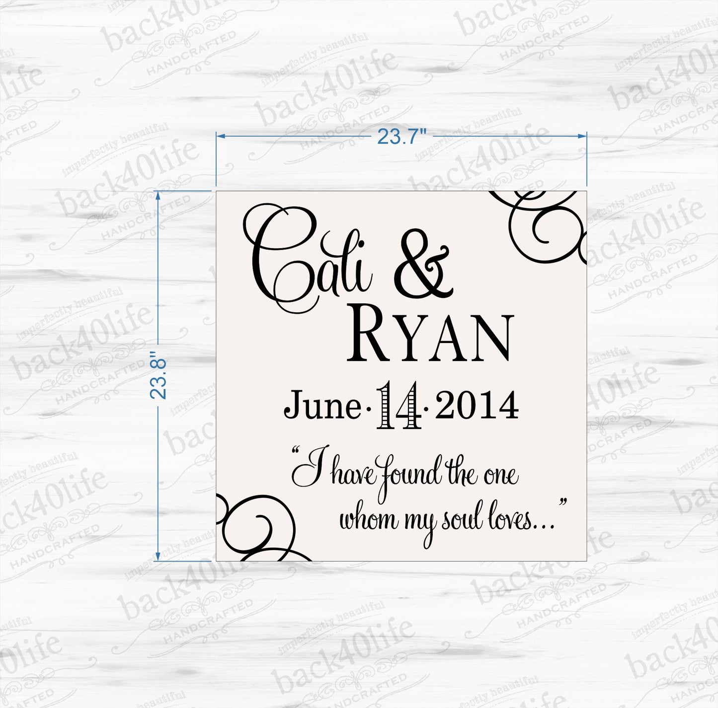 Wedding or Reception Wood Sign - The Adam & Autumn (W-031)