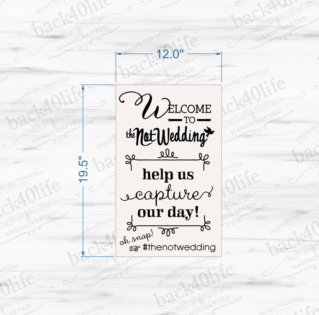 Welcome to Our Wedding Painted Wooden Sign (W-038)