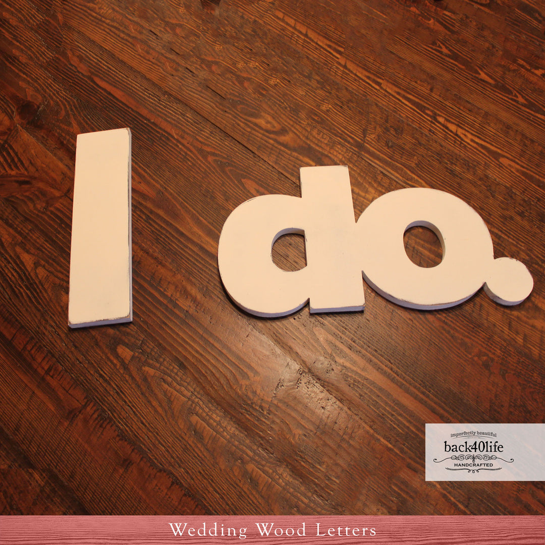 I do - Wedding Wood Cutout (W-048b)