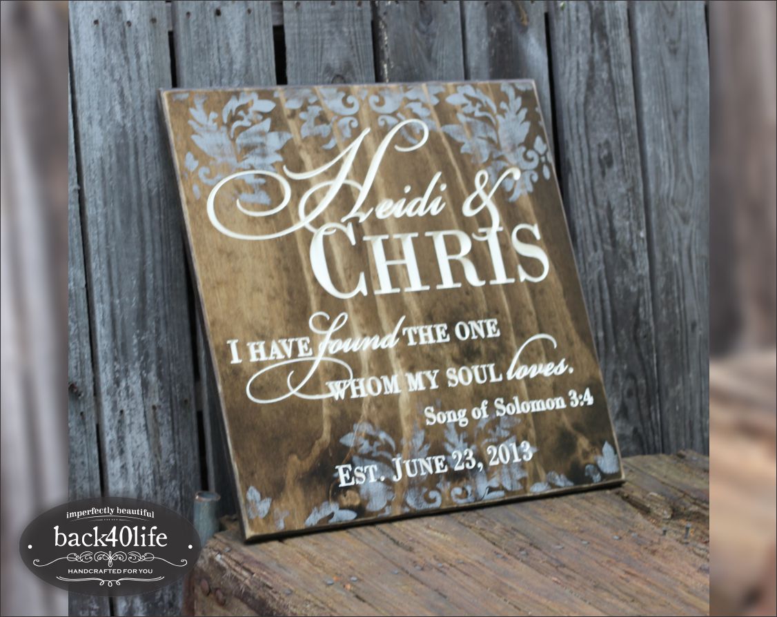 Wooden Wedding Reception Entrance Sign - Callie and Davis (W-049a)