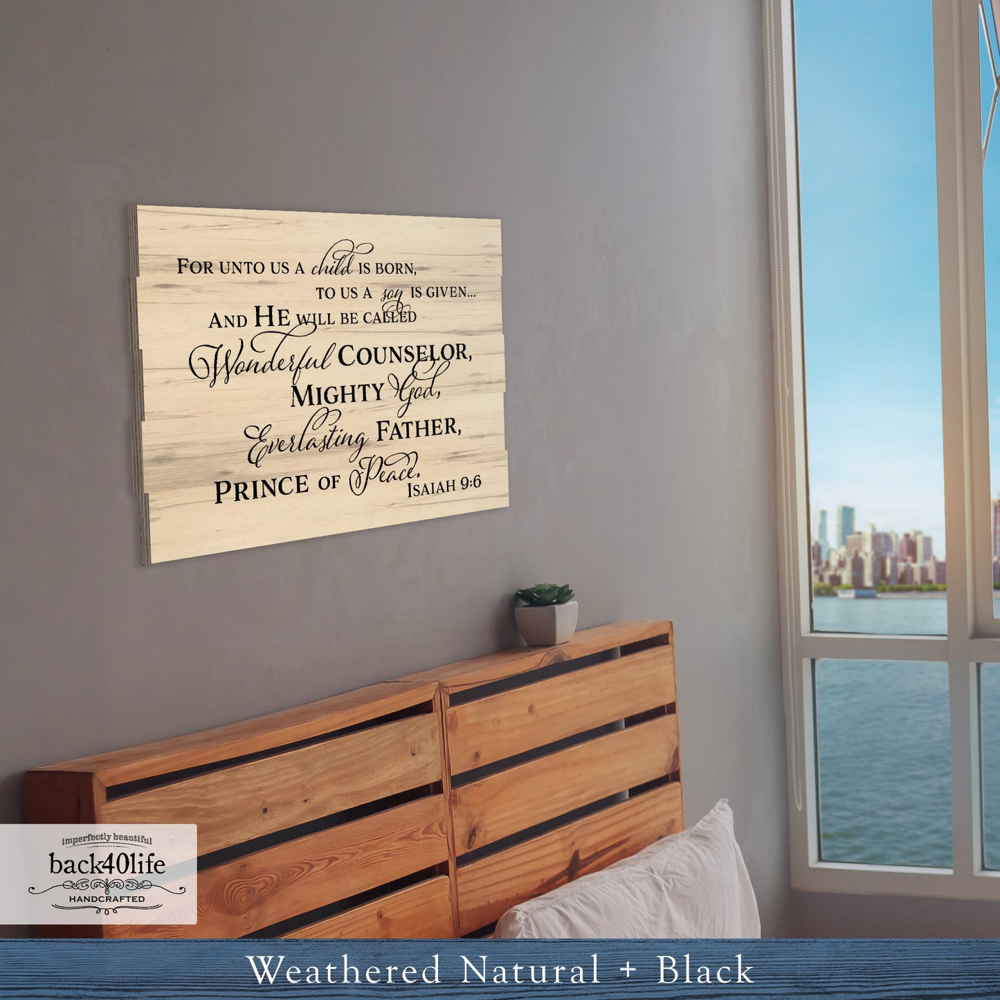 Wonderful Counselor Pallet Style Wood Sign (S-030b)