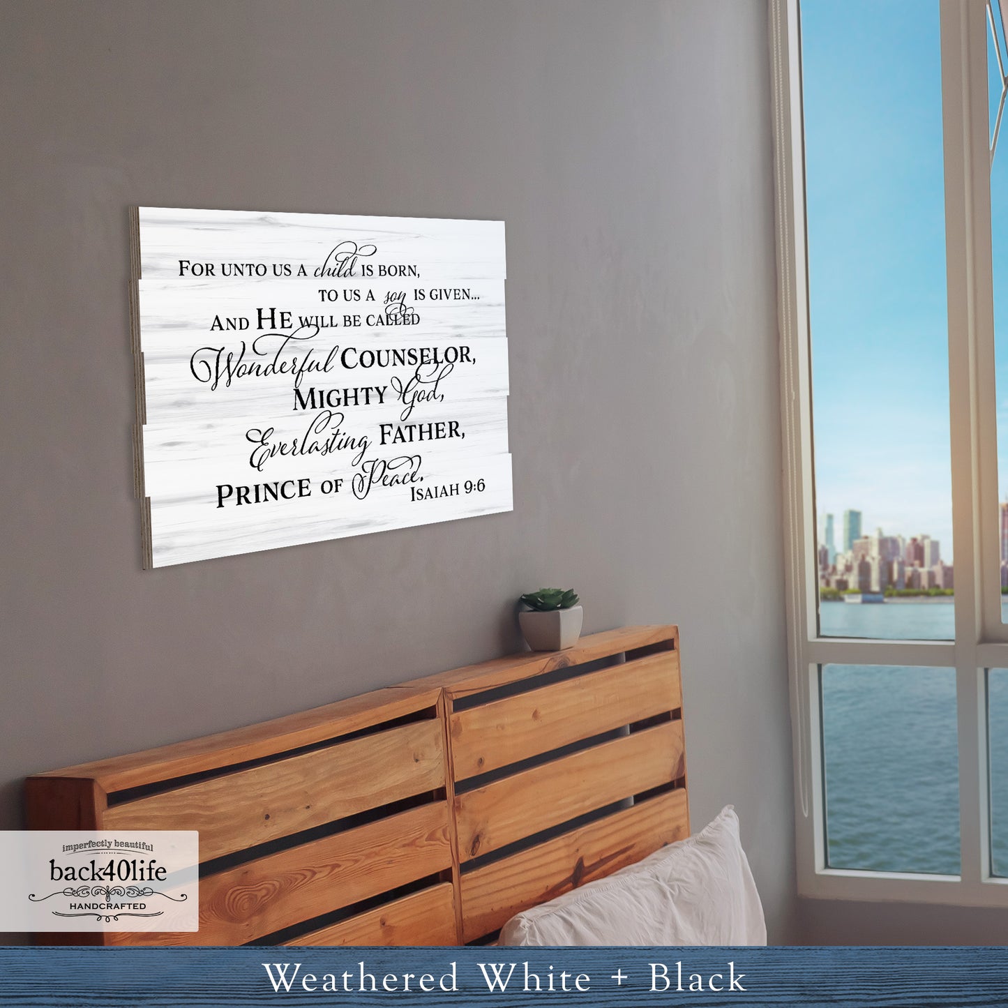 Wonderful Counselor Pallet Style Wood Sign (S-030b)