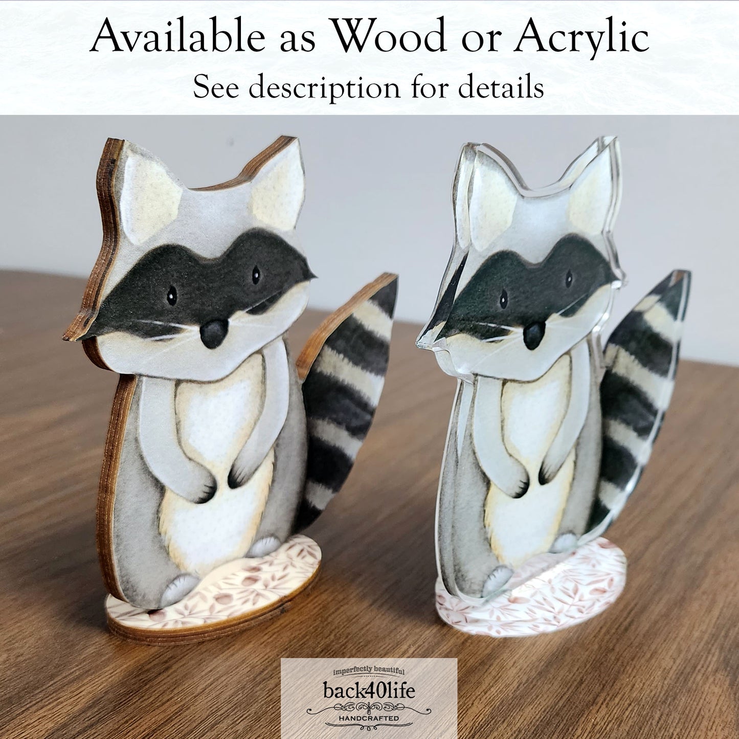 Forest Critters | Set of Double-Sided Acrylic Cutout Shapes - Back40Life (PC-001D)