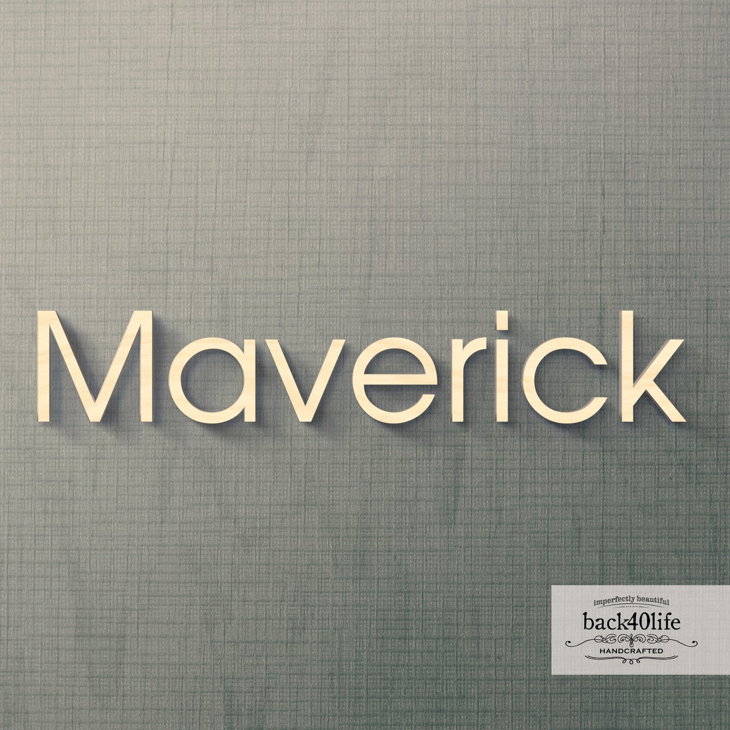 Custom Wooden Name Cutout Sign - Personalized Word Name Phrase Cutout for Boys and Girls (Zealous Font) | Back40Life