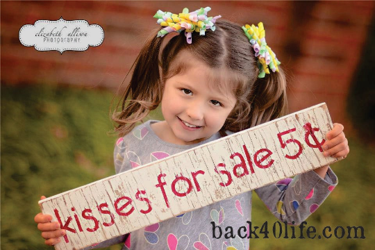 Kisses for Sale Painted Wood Sign (S-038)