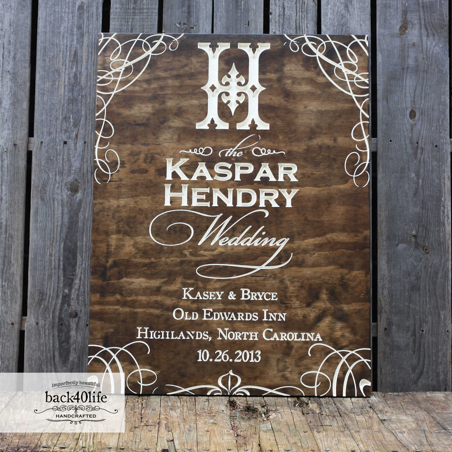 Wedding Reception Entrance Sign - The Grant Hamilton (W-034)